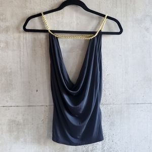 Marciano / Cowl front & Back top with gold rope detail/ Size XS